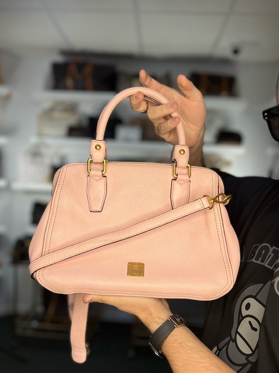 MCM Handbags - MCM PINK TWO WAY BAG